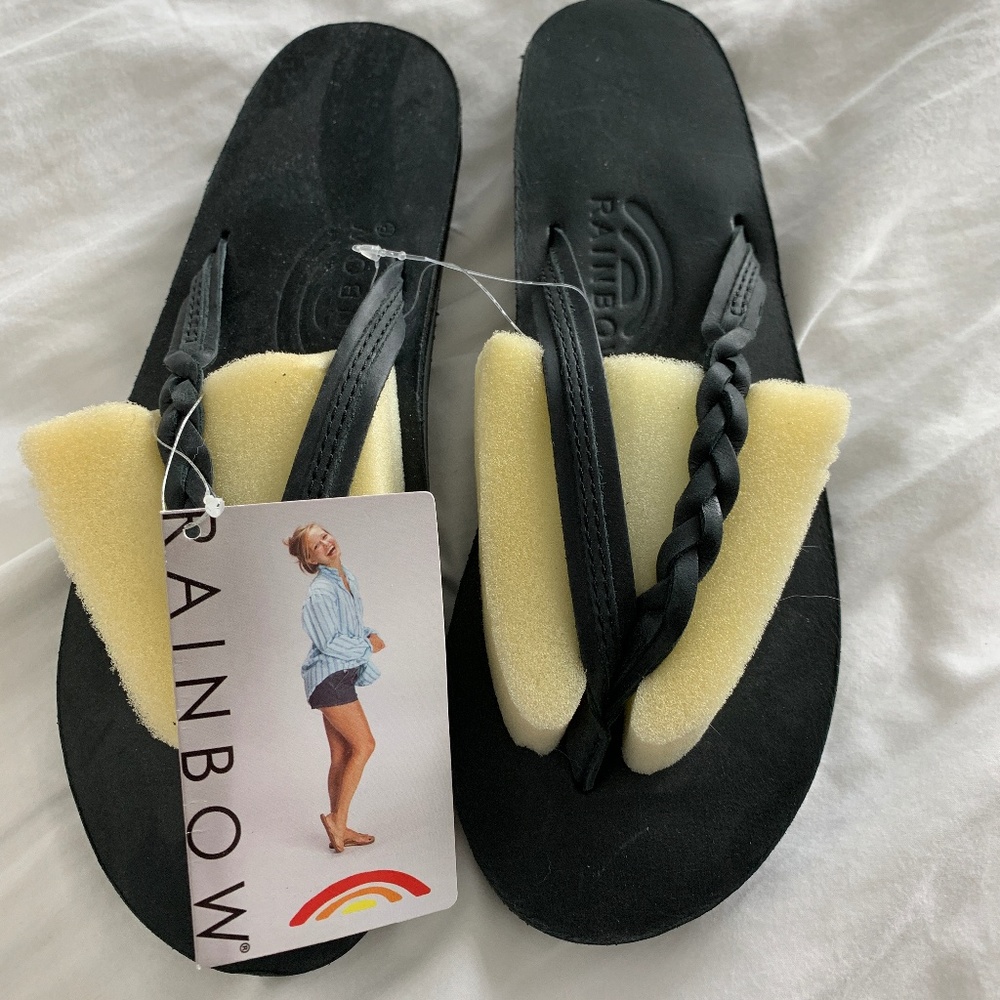 Rainbow Flirty Braidy Flip Flops